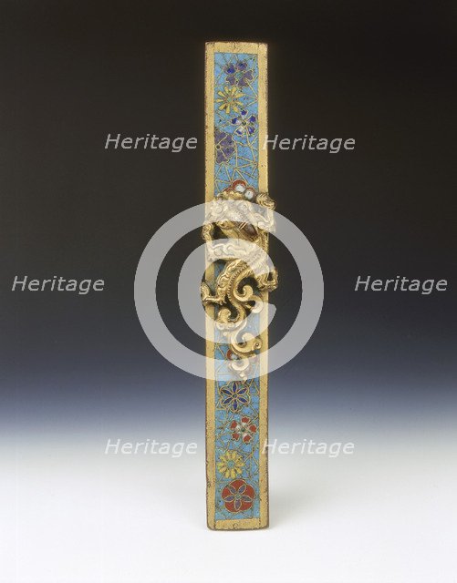 Cloisonne enamel paper weight, Late Ming dynasty, China, c1600. Artist: Unknown