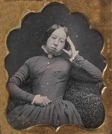 Seated Woman Wearing Glasses, 1850-55. Creator: Unknown.