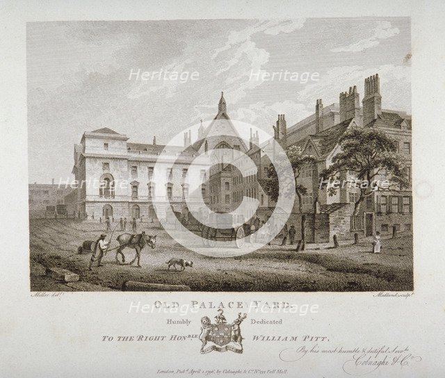 Old Palace Yard, Westminster, London, 1796. Artist: Thomas Medland