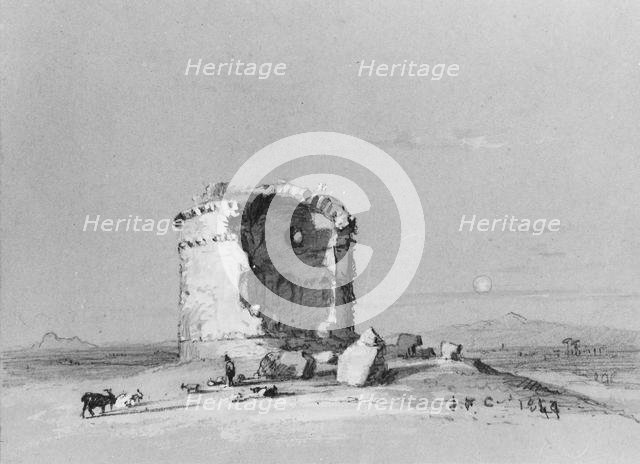 Torre dei Schiavi, The Roman Campagna (from Cropsey Album), 1853. Creator: Jasper Francis Cropsey.