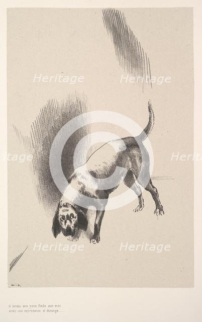 He fixed his eyes on me with an expression that was so strange, 1896. Creator: Odilon Redon.