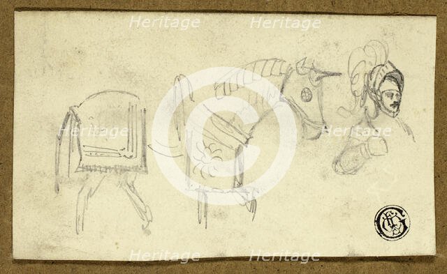 Horse and Man in Armour, n.d. Creator: Unknown.