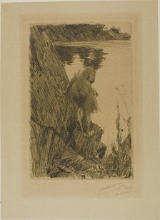 Bather (Evening) III, 1896. Creator: Anders Leonard Zorn.