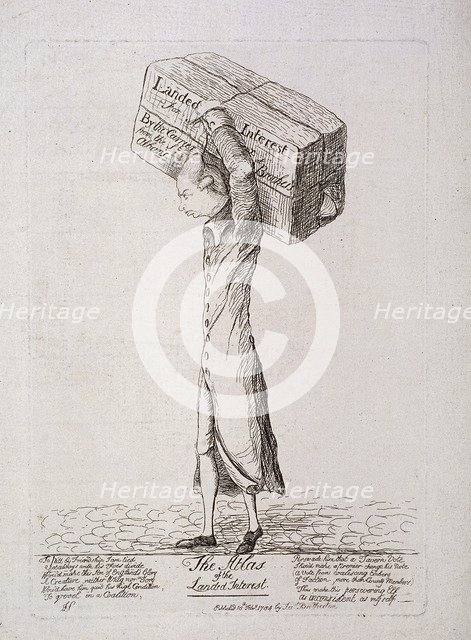 'The Atlas of the Landed Interest', 1784. Artist: Anon