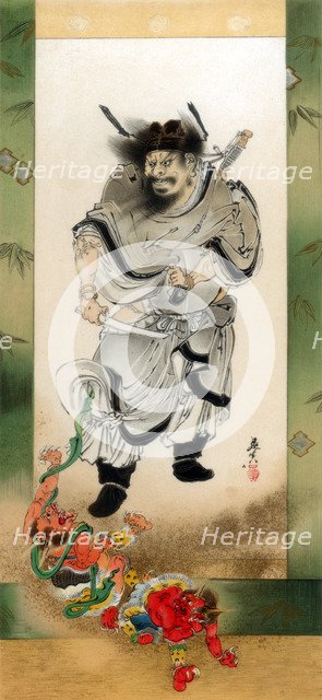 'Shoki and the Demons', c1880 (1886).Artist: Wilhelm Greve