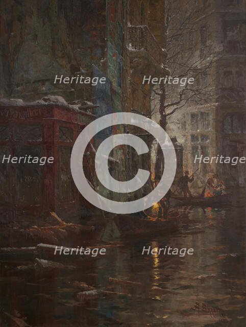 Flood in Paris, January 1910, 1910. Creator: Unknown.