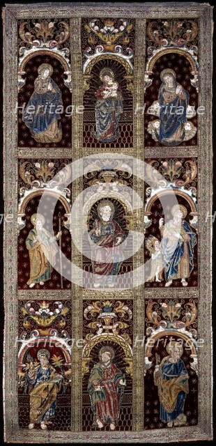 Panel (Made of Reassembled Fragments from Orphrey Bands), Spain, 17th century. Creator: Unknown.