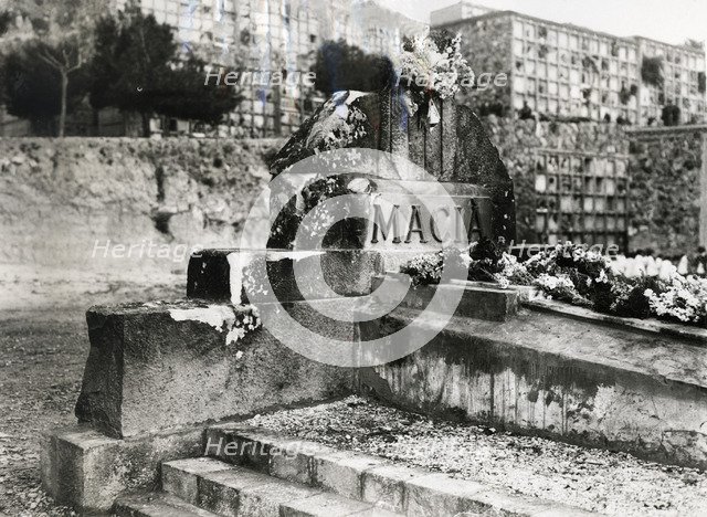 Tomb of Francesc Macia, president of the Generalitat de Catalonia.