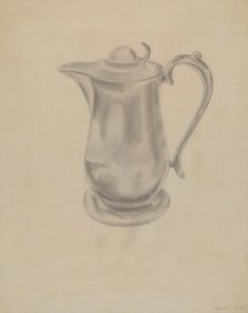Pewter Syrup Pitcher, c. 1936. Creator: Donald Streeter.