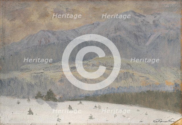 Winter day in the High Tatras, 1911. Creator: Ferdinand Katona.