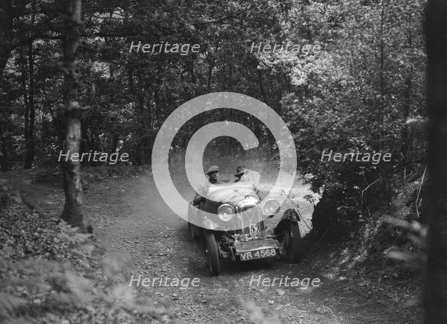 Salmson taking part in a motoring trial, c1930s. Artist: Bill Brunell.