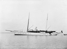 The steam yacht 'Wintonia' at anchor, 1912. Creator: Kirk & Sons of Cowes.