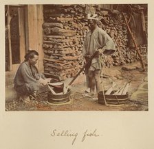 Selling Fish, about 1873-1883. Creator: Shinichi Suzuki I.