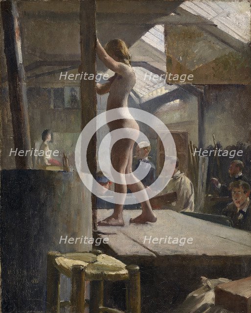 Life Class, Académie Julian, 1887-1888.