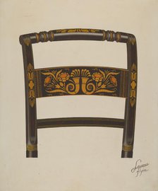 Back of Hitchcock Chair, c. 1936. Creator: Lawrence Flynn.