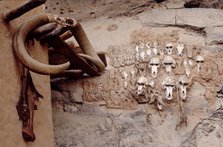 Monkey skulls, Bandiagara Escarpment, Pays Dogon, Mali, 1990. Creator: Amanda Waite.