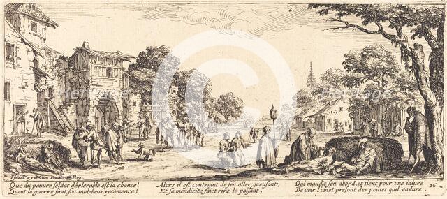 Dying Soldiers by the Roadside, 1633. Creator: Jacques Callot.