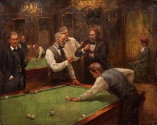 Billiard Players. Artist: Galkin, Ilya Savvich (1860-1915)