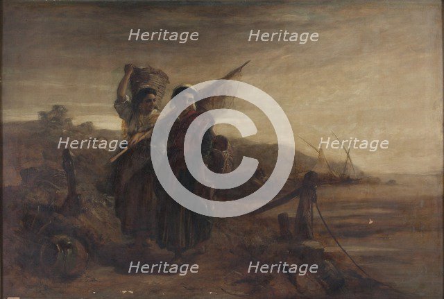 'Fisherwomen of the Basque Provinces', 1880-1891. Artist: Thomas Kent Pelham
