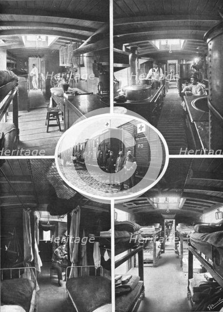 ''Les Trains Sanitaires; Comment sont Ramenes a l'interieur nos Grands Blesses', 1914. Creator: Unknown.