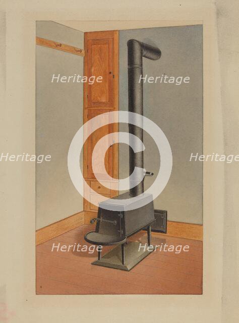 Shaker Stove/Built-in Closet, c. 1938. Creator: John W Kelleher.
