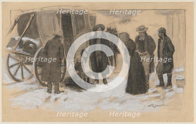 Sketch for "Christmas on the River". Creator: William Leroy Jacobs (American, 1869-1917).