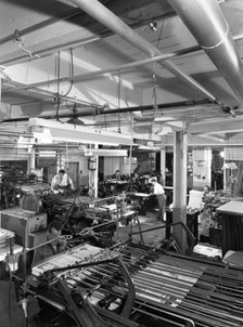 A print room in operation, Mexborough, South Yorkshire, 1959. Artist: Michael Walters