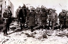 Morocco Campaign, disaster of Annual (Anoual), July 1921, officers before the bodies of the Spani…