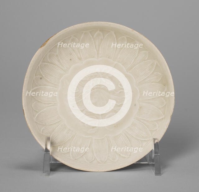 Dish with Lotus Flower and Petals, Song dynasty (960-1279). Creator: Unknown.