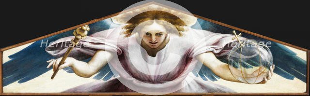 Angel with Globe and Sceptre , 1516. Creator: Lotto, Lorenzo (1480-1556).