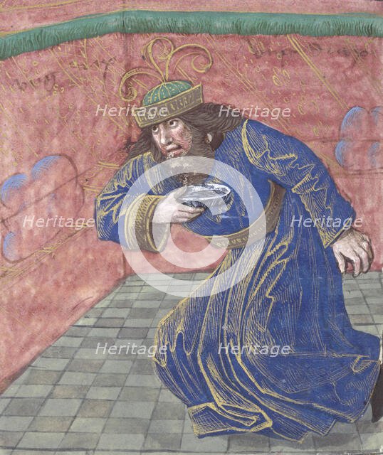 Hannibal drinking a cup of poison, c1470-1483.  Creator: Unknown.