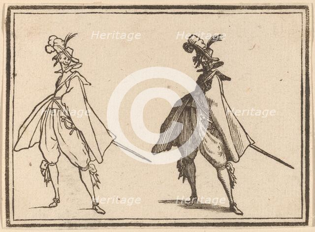 Gentleman in a Large Mantle, Front View, 1621. Creator: Edouard Eckman.