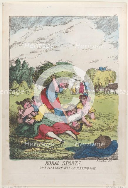 Rural Sports, or a Pleasant Way of Making Hay, June 20, 1814., June 20, 1814. Creator: Thomas Rowlandson.