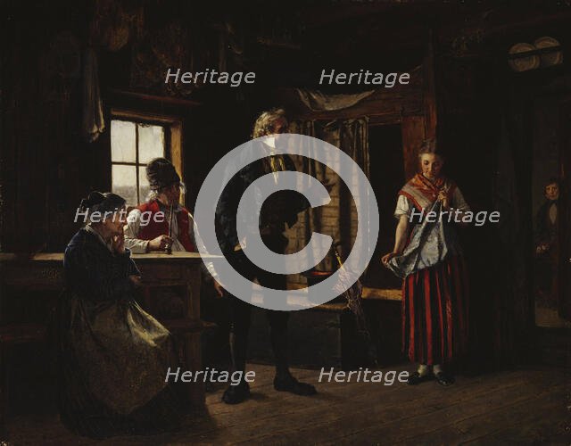 Proposal in aland, 1871. Creator: Karl Emanuel Jansson.