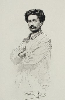 Self-portrait, 1887. Creator: Rops, Félicien (1833-1898).
