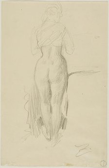 Standing Female Figure Seen from Behind, n.d. Creator: Anders Leonard Zorn.