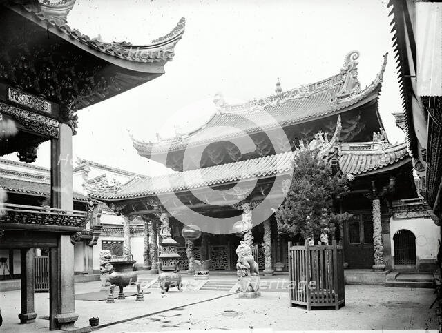 Ningbo, Zhejiang, China: Ningbo Tianhou Temple or Qingan Guildhall, 1870/1871. Creator: John Thomson.