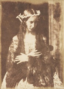 Miss Kemp as Ophelia, 1843-47. Creators: David Octavius Hill, Robert Adamson, Hill & Adamson.
