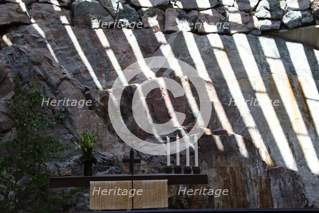 The altar, Temppeliaukio Church, Helsinki, Finland, 2011.  Artist: Sheldon Marshall