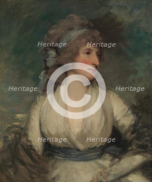 Portrait of a Woman; (reverse, now covered by relining canvas) Study of a Child's Head, 1790s. Creator: John Hoppner.