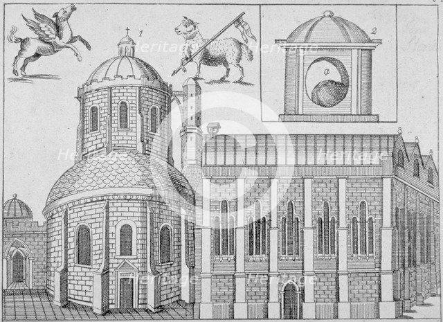 Temple Church, City of London, 1720. Artist: Anon