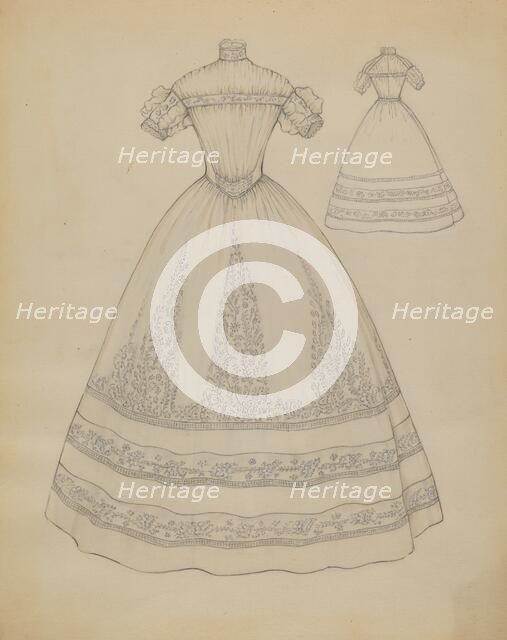 Wedding Dress, c. 1936. Creator: Margaret Concha.