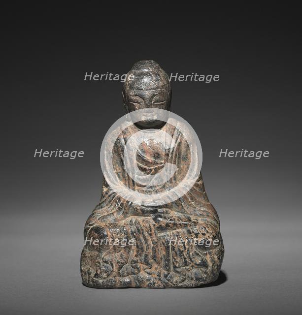 Seated Sakyamuni Buddha, 500s-600s. Creator: Unknown.