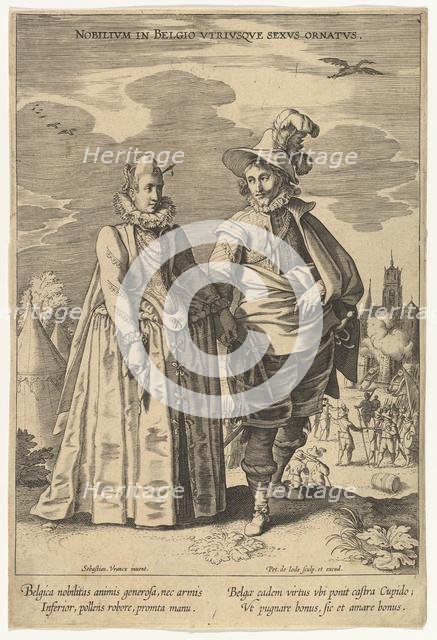 Nobilium in Belgio Utriusque Sexus Ornatus, from Fashions of Different Nations.n.d. Creator: Pieter de Jode I.