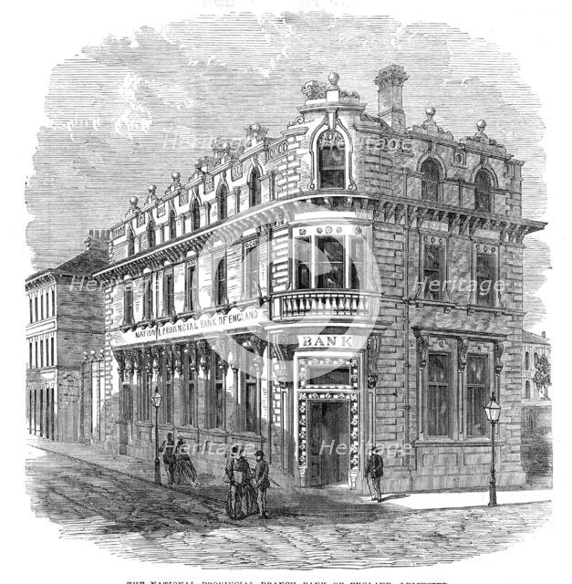 The National Provincial Branch Bank of England, Leicester, 1872. Creator: Unknown.