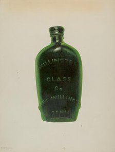 Glass Bottle, c. 1939. Creator: Maud M Holme.