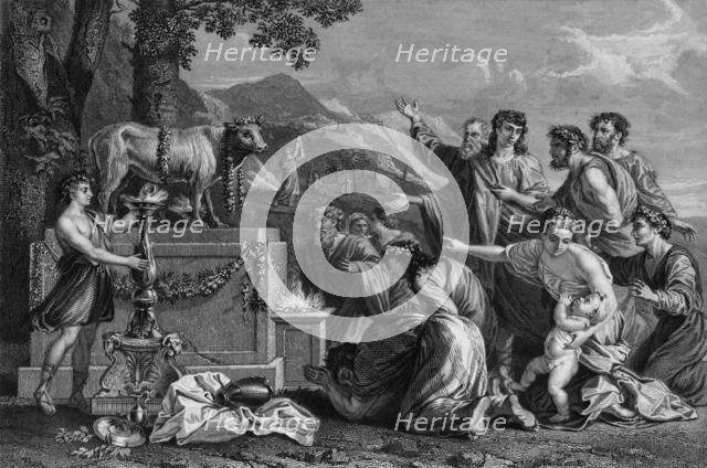 'They have made them a molten calf and have worshipped it', 19th century Creator: H Robinson.