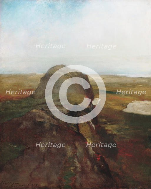 Autumn Study, View over Hanging Rock, Newport, R.I., 1868. Creator: John La Farge.