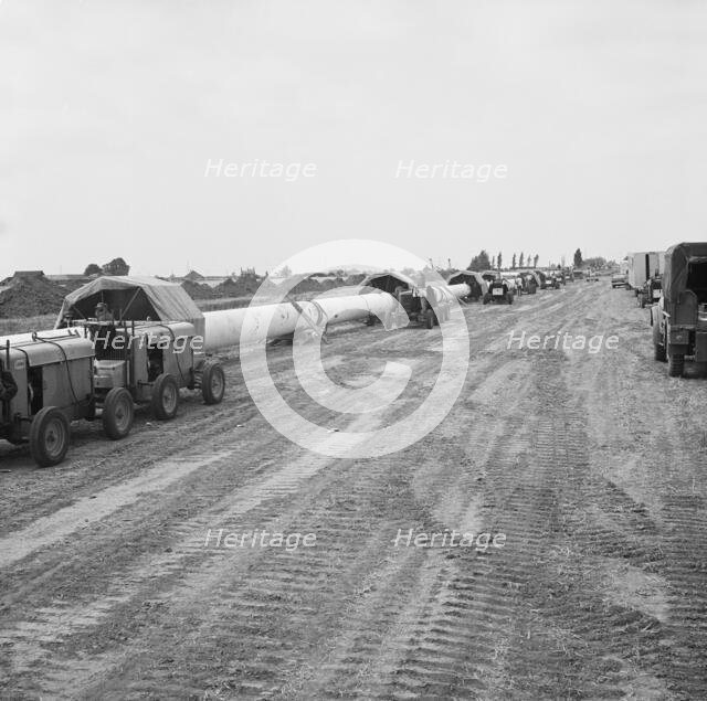 A view of the Fens gas pipeline, Norfolk, 24/07/1967. Creator: John Laing plc.