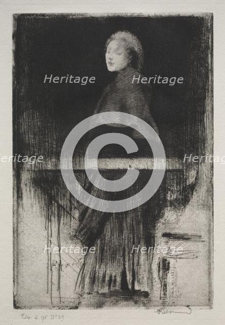 Woman with a Cape, 1889. Creator: Albert Besnard (French, 1849-1934).